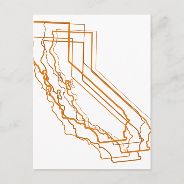 Cartão Postal borrão âmbar da califórnia (Frente)