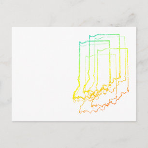 Cartão Postal borrão de frio indiana