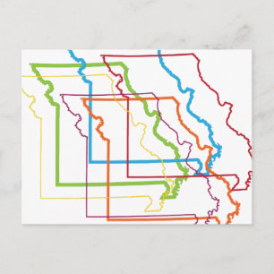 Cartão Postal borrão do orgulho de missouri