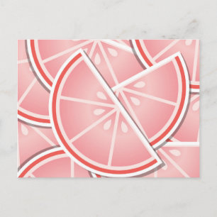 Cartão Postal Borras de toranja cor-de-rosa-fungo