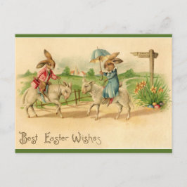 Cartão Postal Borregos de Páscoa de Vintage