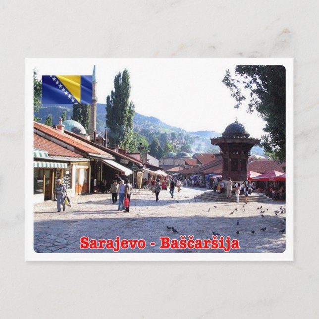 Cartão Postal Bósnia-Herzegovina - Sarajevo - Bašcaršija - (Frente)