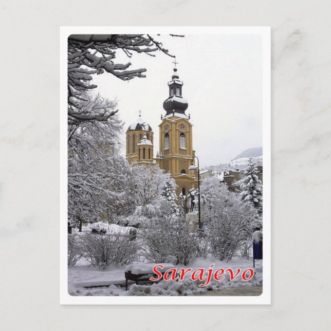 Cartão Postal Bósnia-Herzegovina - Sarajevo,Igreja Ortodox - (Frente)