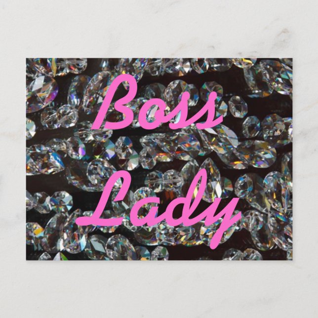 Cartão Postal Boss Lady Crystals (Frente)