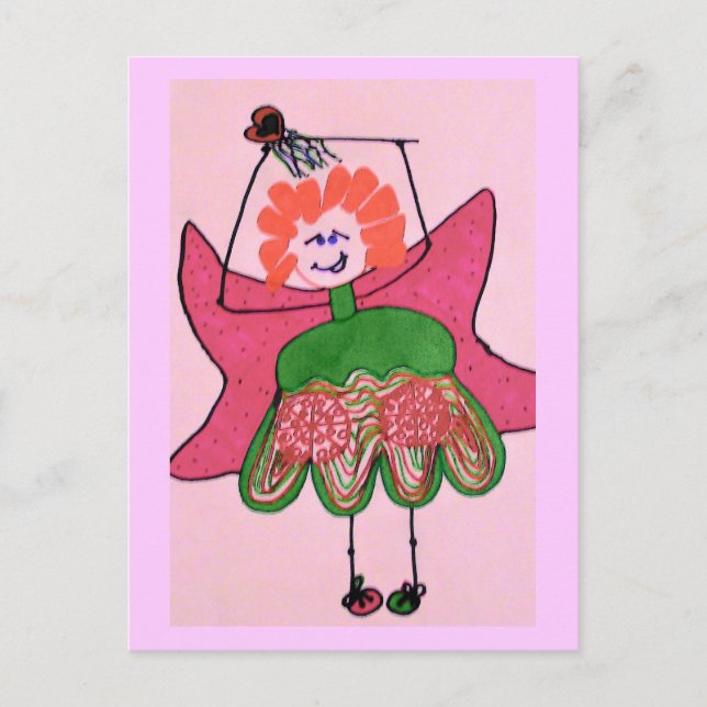Cartão Postal Bossy Saucy Fairy (Frente)
