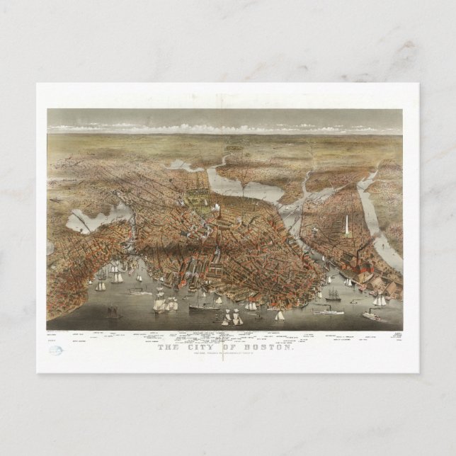 Cartão Postal Boston 1898 (Frente)
