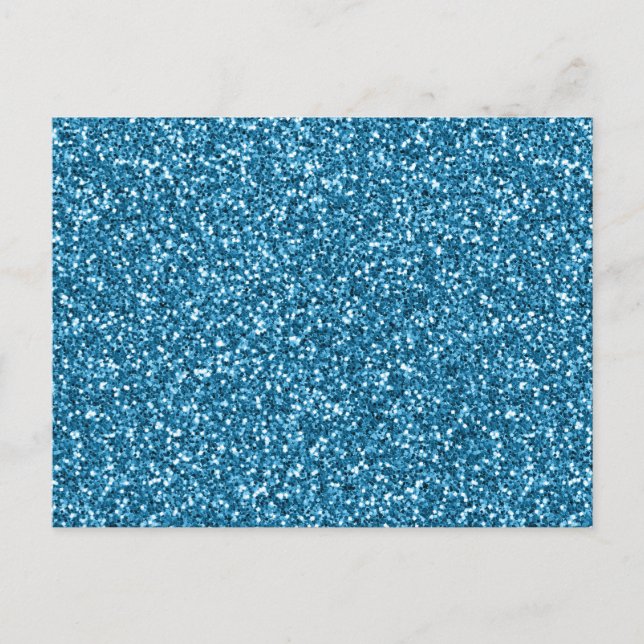 Cartão Postal Boston Blue Glitter (Frente)