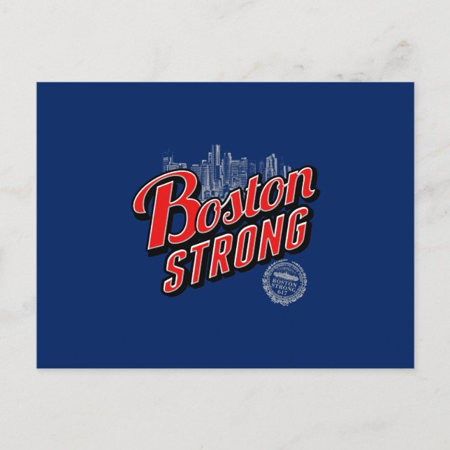 Cartão Postal Boston City Strong Lembranças (Frente)