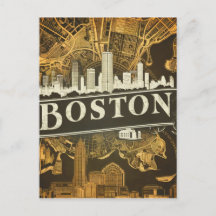 Boston, horizonte da cidade de Massachusetts com m