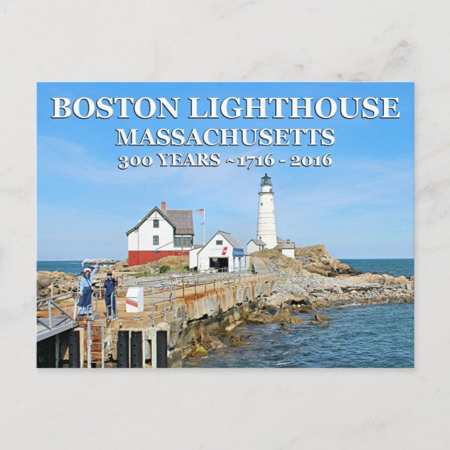 Cartão Postal Boston Lighthouse, Massachusetts (Frente)