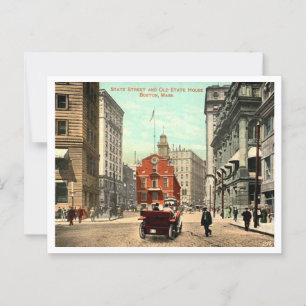 Cartão Postal Boston MÃE State Street Vintage 1910