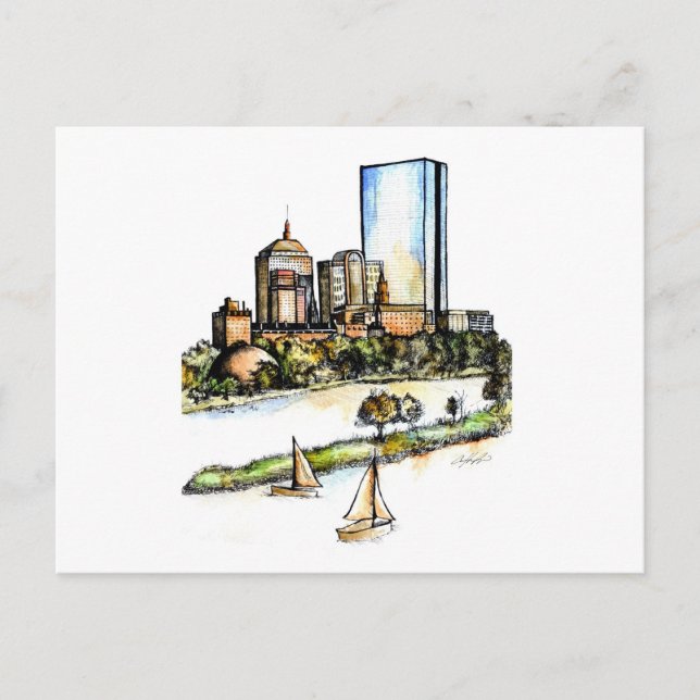 Cartão Postal Boston, Massachusetts (Frente)