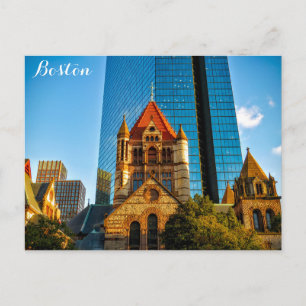 Cartão Postal Boston Massachusetts Igreja da Trindade Copley Squ
