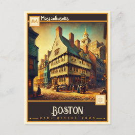 Cartão Postal Boston, Massachusetts | Vintage