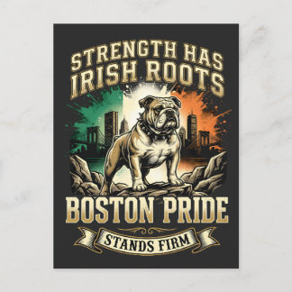 Cartão Postal Boston Pride Irish Roots Bulldog