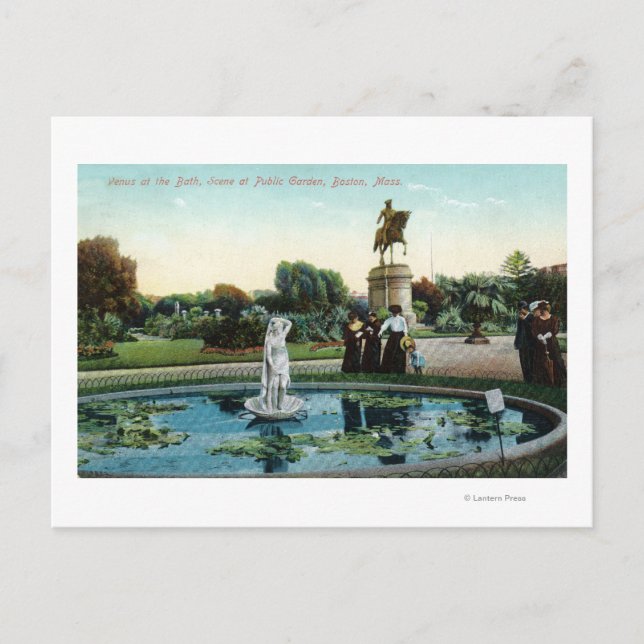 Cartão Postal Boston Public Garden View of Venus at the Bath (Frente)