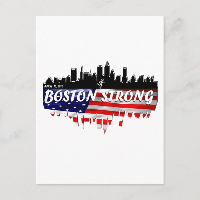 Cartão Postal Boston Strong Run (Frente)
