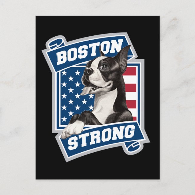 CARTÃO POSTAL BOSTON STRONG TERRIER (Frente)