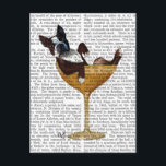 Cartão Postal Boston Terrier no Cocktail Glass 2<br><div class="desc">Pets</div>