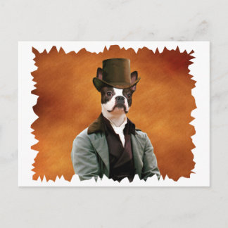 Cartão Postal Boston Terrier Postcard Nobilly Dogs Gift
