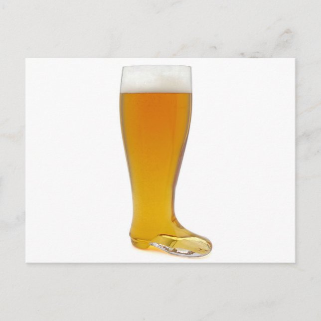 Cartão Postal bota de oktoberfest-glass-cervejeira (Frente)