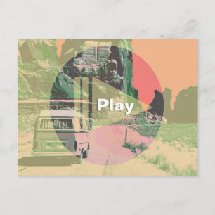 Cartão Postal Botão Divertido de Reprodução Sobre Sua Foto