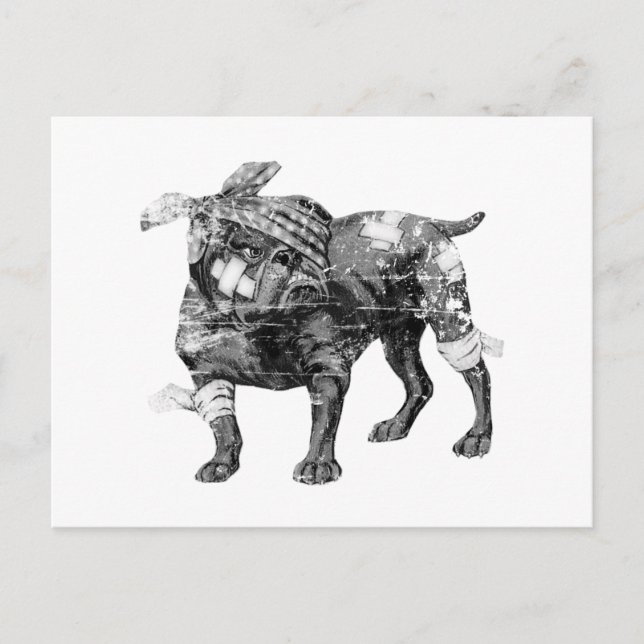 Cartão Postal Botão Vintage em BW (Frente)