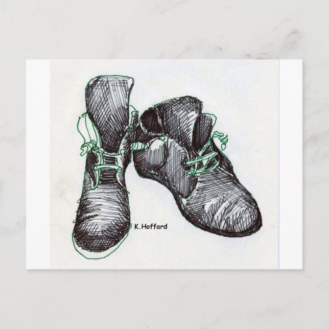 Cartão Postal Botas de dança (Frente)