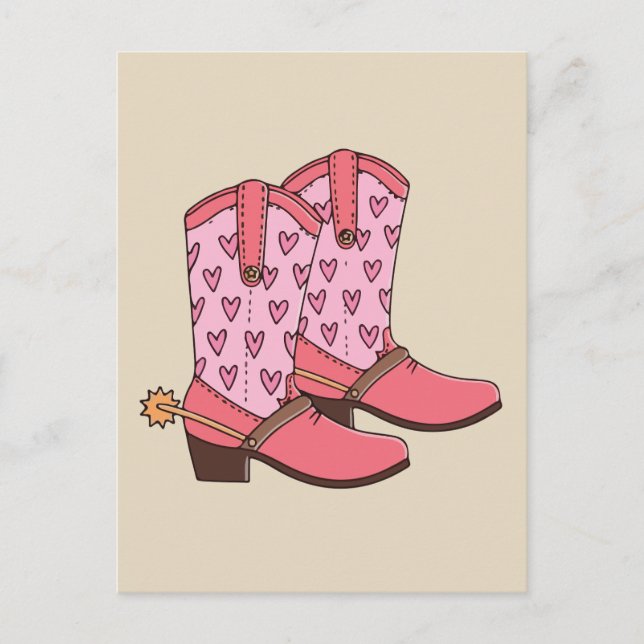Cartão Postal Botas de vaqueira (Frente)