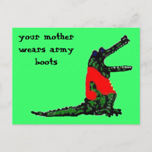 Cartão Postal botas do exército