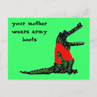 Cartão Postal botas do exército