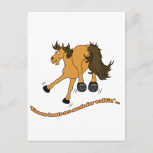 Cartão Postal Botas para cavalos