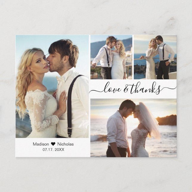 Cartão Postal Bote de Colagem de Script Elegante de Orçamento Ob (Frente)