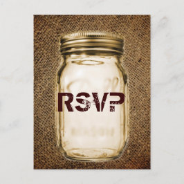 Cartão Postal bote de mason do campo oeste casamento ao ar livre