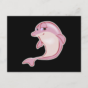 Cartão Postal boto rosa fofo