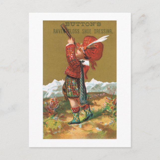 Cartão Postal Botões Raven Gloss Calçado (Frente)