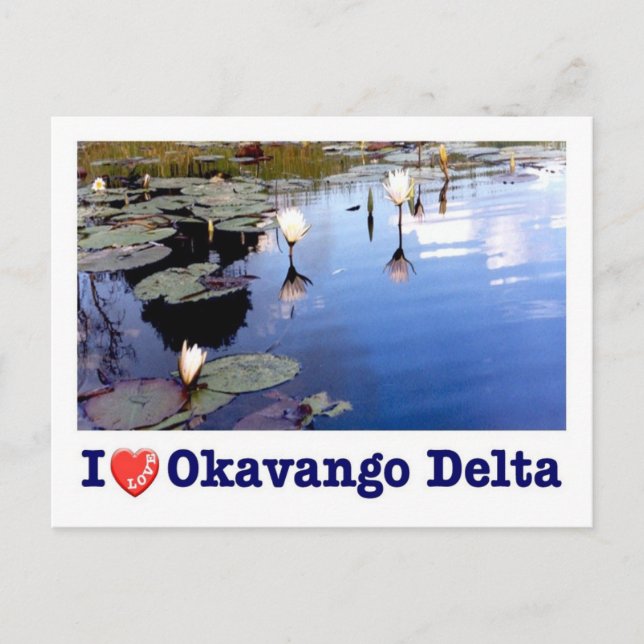 Cartão Postal Botsuana - Delta do Okavango - Eu Amo - (Frente)