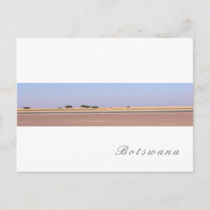 Cartão Postal Botswana Salt Pans Savannah Grass Landscape