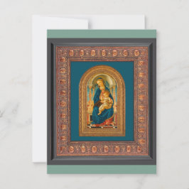 Cartão Postal Botticelli (1445-1510) Virgem e o Menino Entronado
