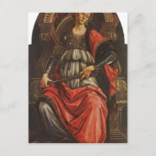 Cartão Postal Botticelli, Sandro Fortitudo 1470 Technique Temper