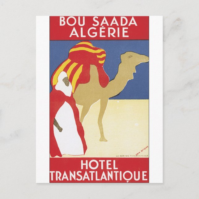 Cartão Postal Bou Saada Algerie Viagens vintage (Frente)
