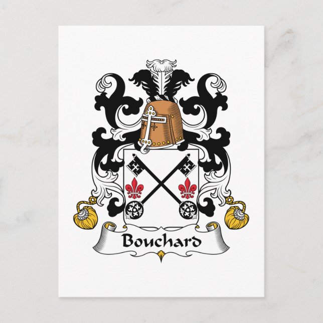 Cartão Postal Bouchard Family Crest (Frente)
