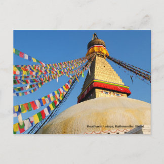 Cartão Postal Boudhanath estúpido
