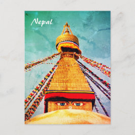 Cartão Postal Boudhanath Stupa, Olhos Buda, Cartão-postal do Nep