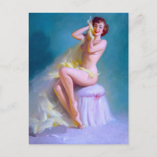 Cartão Postal Boudoir Pinup