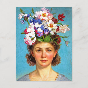 Cartão Postal “Bouffant Florido” Anna - Sociedade de Arte e Flor