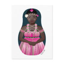 Cartão Postal Bougainvilleano Matryoshka