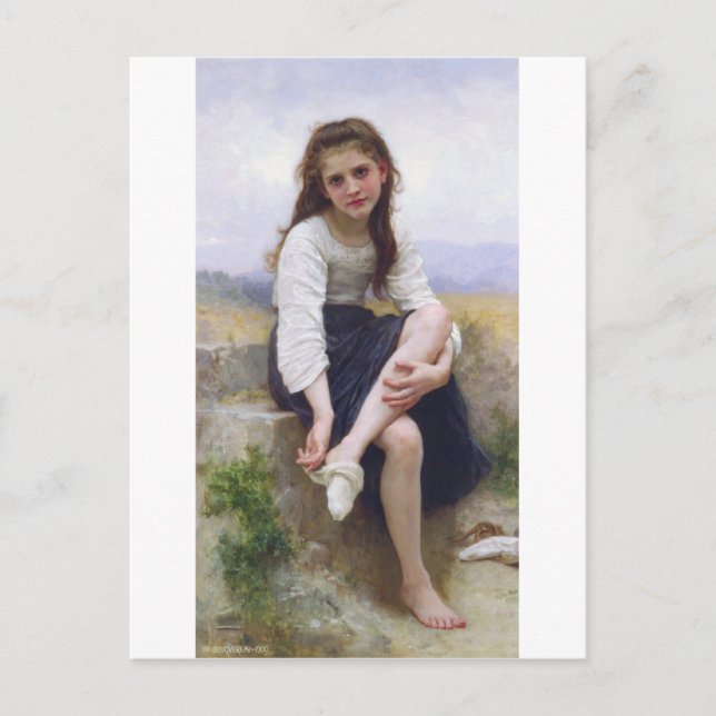 Cartão Postal Bouguereau - Avant le Bain (Frente)