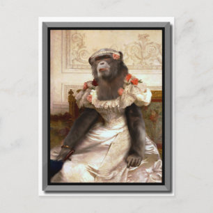 Cartão Postal Bouguereau Gown de Chimp Cambaceres