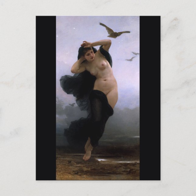 Cartão Postal Bouguereau La Nuit (Frente)